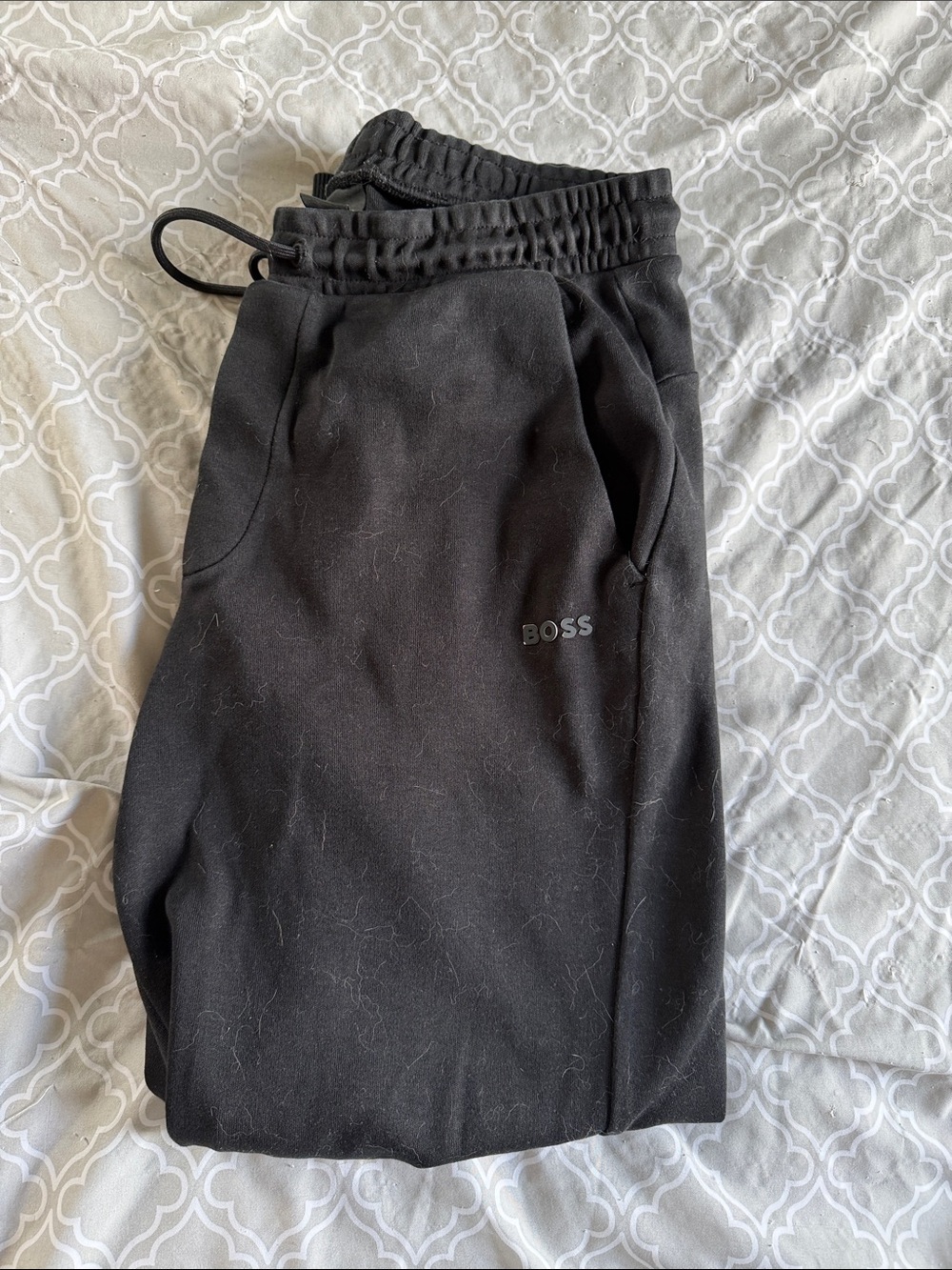 BOSS Men's Black Slim Jogger Sweatpants